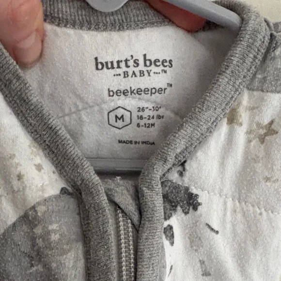 Burt’s Bees Baby Beekeeper sleepsack size medium 6-12 months 1.5 TOG moons - Picture 3 of 6